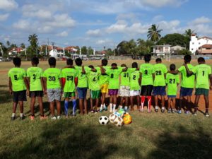 Voetbalshirts kinderen in Sri Lanka